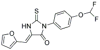 (5Z)-3-[4-(DIFLUOROMETHOXY)PHENYL]-5-(2-FURYLMETHYLENE)-2-THIOXOIMIDAZOLIDIN-4-ONE Struktur