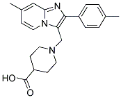 1-(7-METHYL-2-P-TOLYL-IMIDAZO[1,2-A]PYRIDIN-3-YLMETHYL)-PIPERIDINE-4-CARBOXYLIC ACID Struktur