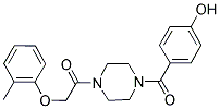 4-((4-[(2-METHYLPHENOXY)ACETYL]PIPERAZIN-1-YL)CARBONYL)PHENOL Struktur