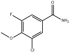 3-クロロ-5-フルオロ-4-メトキシベンズアミド 化學(xué)構(gòu)造式