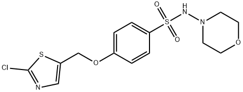 4-[(2-CHLORO-1,3-THIAZOL-5-YL)METHOXY]-N-MORPHOLINOBENZENESULFONAMIDE Struktur