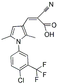 (2Z)-3-[1-[4-CHLORO-3-(TRIFLUOROMETHYL)PHENYL]-2,5-DIMETHYL-1H-PYRROL-3-YL]-2-CYANOACRYLIC ACID Struktur