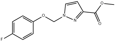 1-(4-FLUORO-PHENOXYMETHYL)-1 H-PYRAZOLE-3-CARBOXYLIC ACID METHYL ESTER Struktur