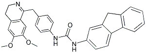 1-(4-((6,7-DIMETHOXY(3,4-DIHYDROISOQUINOLYL))METHYL)PHENYL)-3-(FLUOREN-2-YL)UREA Struktur