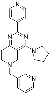 2-PYRIDIN-4-YL-6-PYRIDIN-3-YLMETHYL-4-PYRROLIDIN-1-YL-5,6,7,8-TETRAHYDRO-PYRIDO[4,3-D]PYRIMIDINE Struktur