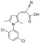 (2Z)-2-CYANO-3-[1-(2,5-DICHLOROPHENYL)-2,5-DIMETHYL-1H-PYRROL-3-YL]ACRYLIC ACID Struktur