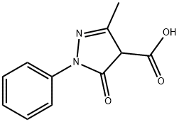 3-METHYL-5-OXO-1-PHENYL-4,5-DIHYDRO-1H-PYRAZOLE-4-CARBOXYLIC ACID Struktur