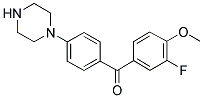 (3-FLUORO-4-METHOXY-PHENYL)-(4-PIPERAZIN-1-YL-PHENYL)-METHANONE Struktur