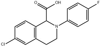 2-(4-FLUORO-PHENYL)-6-CHLORO-1,2,3,4-TETRAHYDRO-ISOQUINOLINE-1-CARBOXYLIC ACID Struktur