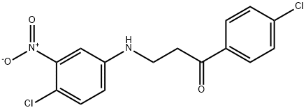 3-(4-CHLORO-3-NITROANILINO)-1-(4-CHLOROPHENYL)-1-PROPANONE Struktur