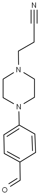 3-[4-(4-FORMYLPHENYL)PIPERAZIN-1-YL]PROPANENITRILE Struktur