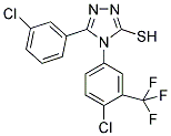 5-(3-CHLORO-PHENYL)-4-(4-CHLORO-3-TRIFLUOROMETHYL-PHENYL)-4H-[1,2,4]TRIAZOLE-3-THIOL Struktur