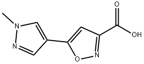 5-(1-METHYL-1H-PYRAZOL-4-YL)-ISOXAZOLE-3-CARBOXYLIC ACID Struktur