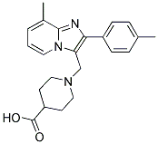 1-(8-METHYL-2-P-TOLYL-IMIDAZO[1,2-A]PYRIDIN-3-YLMETHYL)-PIPERIDINE-4-CARBOXYLIC ACID Struktur