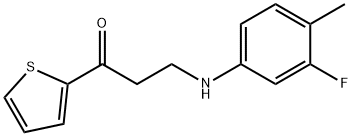 3-(3-FLUORO-4-METHYLANILINO)-1-(2-THIENYL)-1-PROPANONE Struktur