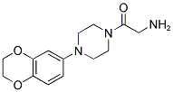 2-AMINO-1-[4-(2,3-DIHYDRO-BENZO[1,4]DIOXIN-6-YL)-PIPERAZIN-1-YL]-ETHANONE Struktur