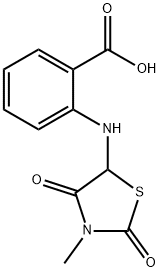 2-(3-METHYL-2,4-DIOXO-THIAZOLIDIN-5-YLAMINO)-BENZOIC ACID Struktur