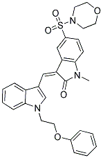 (Z)-1-METHYL-5-(MORPHOLINOSULFONYL)-3-((1-(2-PHENOXYETHYL)-1H-INDOL-3-YL)METHYLENE)INDOLIN-2-ONE Struktur