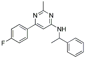 6-(4-FLUOROPHENYL)-2-METHYL-N-(1-PHENYLETHYL)PYRIMIDIN-4-AMINE Struktur