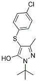 1-TERT-BUTYL-4-[(4-CHLOROPHENYL)THIO]-3-METHYL-1H-PYRAZOL-5-OL Struktur