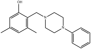 3,5-DIMETHYL-2-[(4-PHENYLPIPERAZINO)METHYL]BENZENOL Struktur