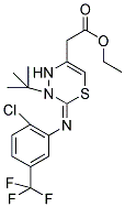 [3-TERT-BUTYL-2-(2-CHLORO-5-TRIFLUOROMETHYL-PHENYLIMINO)-3,4-DIHYDRO-2H-[1,3,4]THIADIAZIN-5-YL]-ACETIC ACID ETHYL ESTER Struktur