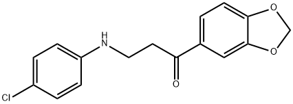 1-(1,3-BENZODIOXOL-5-YL)-3-(4-CHLOROANILINO)-1-PROPANONE Struktur