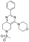 6-(METHYLSULFONYL)-4-MORPHOLIN-4-YL-2-PHENYL-5,6,7,8-TETRAHYDROPYRIDO[4,3-D]PYRIMIDINE Struktur