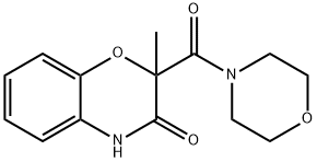 2-METHYL-2-(MORPHOLINOCARBONYL)-2H-1,4-BENZOXAZIN-3(4H)-ONE Struktur