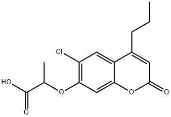 2-(6-CHLORO-2-OXO-4-PROPYL-2H-CHROMEN-7-YLOXY)-PROPIONIC ACID Struktur