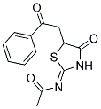 N-[(2Z)-4-OXO-5-(2-OXO-2-PHENYLETHYL)-1,3-THIAZOLIDIN-2-YLIDENE]ACETAMIDE Struktur