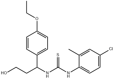 N-(4-CHLORO-2-METHYLPHENYL)-N'-[1-(4-ETHOXYPHENYL)-3-HYDROXYPROPYL]THIOUREA Struktur