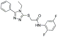 N-(2,5-DIFLUOROPHENYL)-2-[(4-ETHYL-5-PHENYL-4H-1,2,4-TRIAZOL-3-YL)SULFANYL]ACETAMIDE Struktur