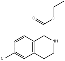 ETHYL 6-CHLORO-1,2,3,4-TETRAHYDRO-ISOQUINOLINE-1-CARBOXYLATE Struktur