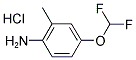 4-DIFLUOROMETHOXY-2-METHYL-PHENYLAMINE HYDROCHLORIDE Struktur