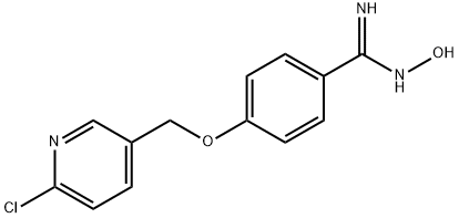 4-[(6-CHLORO-3-PYRIDINYL)METHOXY]-N'-HYDROXYBENZENECARBOXIMIDAMIDE Struktur