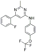 6-(2-FLUOROPHENYL)-2-METHYL-N-[4-(TRIFLUOROMETHOXY)PHENYL]PYRIMIDIN-4-AMINE Struktur