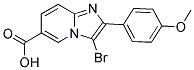 3-BROMO-2-(4-METHOXYPHENYL)IMIDAZO[1,2-A]PYRIDINE-6-CARBOXYLIC ACID Struktur