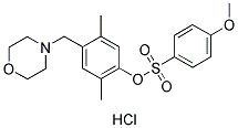 2,5-DIMETHYL-4-(MORPHOLINOMETHYL)PHENYL 4-METHOXYBENZENESULFONATE HYDROCHLORIDE Struktur