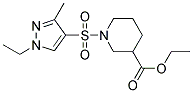 1-(1-ETHYL-3-METHYL-1 H-PYRAZOLE-4-SULFONYL)-PIPERIDINE-3-CARBOXYLIC ACID ETHYL ESTER Struktur