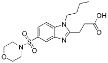 3-[1-BUTYL-5-(MORPHOLINE-4-SULFONYL)-1H-BENZOIMIDAZOL-2-YL]-PROPIONIC ACID Struktur