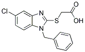 (1-BENZYL-5-CHLORO-1H-BENZOIMIDAZOL-2-YLSULFANYL)-ACETIC ACID Struktur