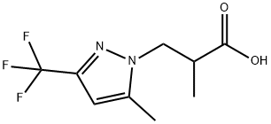 2-METHYL-3-(5-METHYL-3-TRIFLUOROMETHYL-PYRAZOL-1-YL)-PROPIONIC ACID Struktur