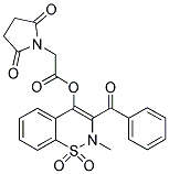 3-BENZOYL-2-METHYL-1,1-DIOXIDO-2H-1,2-BENZOTHIAZIN-4-YL (2,5-DIOXOPYRROLIDIN-1-YL)ACETATE Struktur