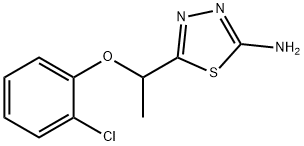 5-[1-(2-CHLORO-PHENOXY)-ETHYL]-[1,3,4]THIADIAZOL-2-YLAMINE Struktur