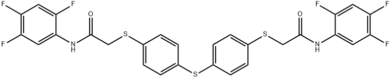 2-((4-[(4-([2-OXO-2-(2,4,5-TRIFLUOROANILINO)ETHYL]SULFANYL)PHENYL)SULFANYL]PHENYL)SULFANYL)-N-(2,4,5-TRIFLUOROPHENYL)ACETAMIDE Struktur