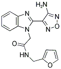 2-[2-(4-AMINO-1,2,5-OXADIAZOL-3-YL)-1H-BENZIMIDAZOL-1-YL]-N-(2-FURYLMETHYL)ACETAMIDE Struktur