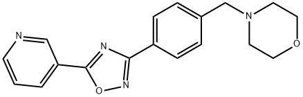 4-(4-[5-(3-PYRIDINYL)-1,2,4-OXADIAZOL-3-YL]BENZYL)MORPHOLINE Struktur