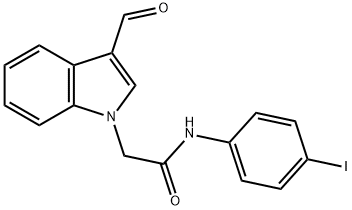 2-(3-FORMYL-INDOL-1-YL)-N-(4-IODO-PHENYL)-ACETAMIDE Struktur