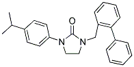 1-(BIPHENYL-2-YLMETHYL)-3-(4-ISOPROPYLPHENYL)IMIDAZOLIDIN-2-ONE Struktur